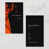 Themis | moderner Rechtsanwalt am Gesetz Visitenkarte (Vorne/Hinten)