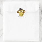 themonkeyisin.com runder aufkleber (Tasche)