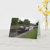 Themse bei Chertsey Lock Greeting Card Karte (Gelbe Blume)