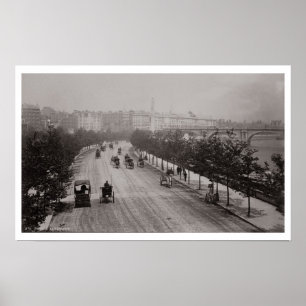 Themse-Damm (Sepia-Foto) Poster