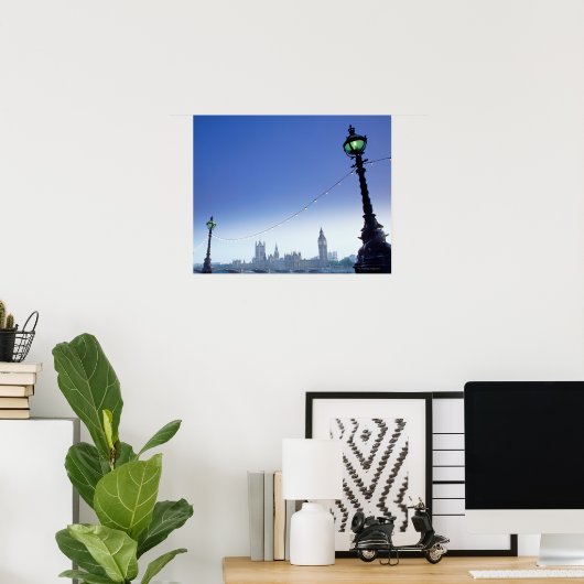 Themse in der Abenddämmerung Poster (Heimbüro)