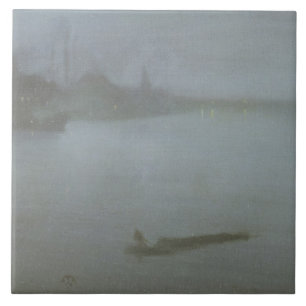 Themse - Notturno im Blau und im Silber, c.1872/8 Fliese