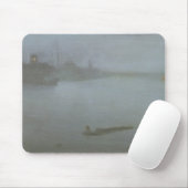 Themse - Notturno im Blau und im Silber, c.1872/8 Mousepad (Mit Mouse)