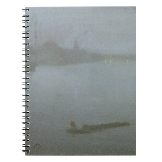 Themse - Notturno im Blau und im Silber, c.1872/8 Notizblock (Vorderseite)