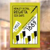 Themse Regatta - Vintage Retro Style Rowing Fensteraufkleber (Blatt 2)