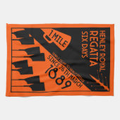 Themse Regatta - Vintage Retro Style Rowing Geschirrtuch (Horizontal)