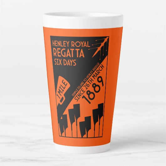 Themse Regatta - Vintage Retro Style Rowing Milchtasse (Vorderseite)