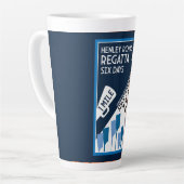 Themse Regatta - Vintage Retro Style Rowing Milchtasse (Linke Ecke)