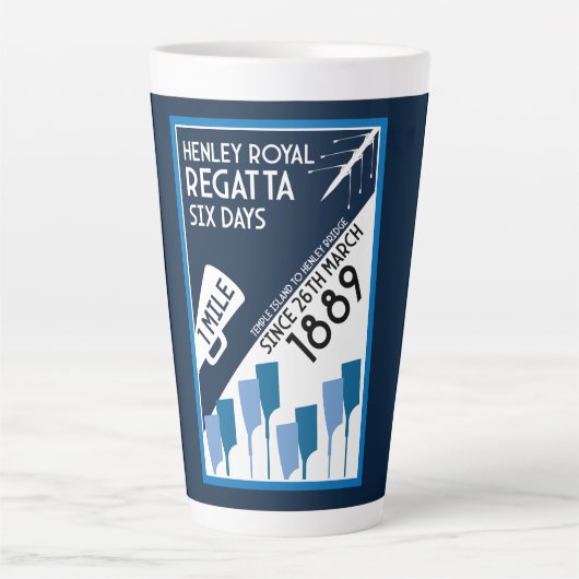 Themse Regatta - Vintage Retro Style Rowing Milchtasse (Vorderseite)