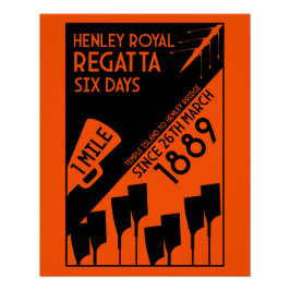 Themse Regatta - Vintage Retro Style Rowing Poster