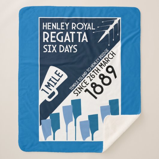 Themse Regatta - Vintage Retro Style Rowing Sherpadecke (Vorderseite)