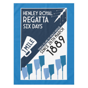 Themse Regatta - Vintage Retro Style Rowing Tischdecke