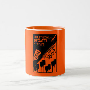 Themse Regatta - Vintage Retro Style Rowing Zweifarbige Tasse