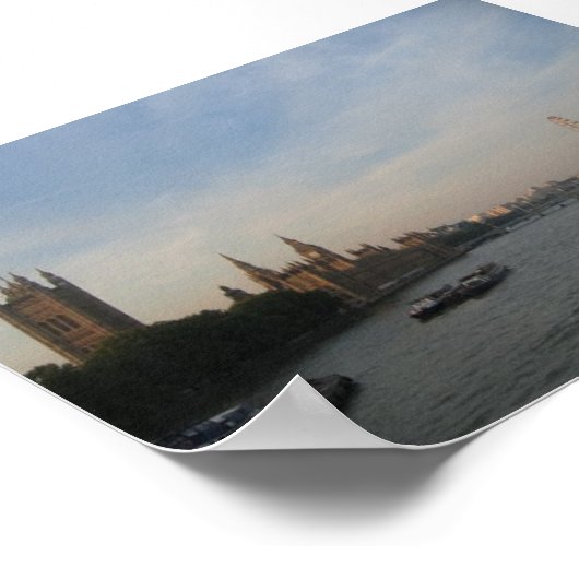 Themse River, London; Oktober 2005 Poster (Ecke)