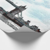 Themse & Tower Bridge, London England Geschenkpapier (Ecke)