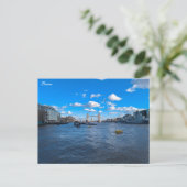 Themse und Tower Bridge Postkarte (Stehend Vorderseite)