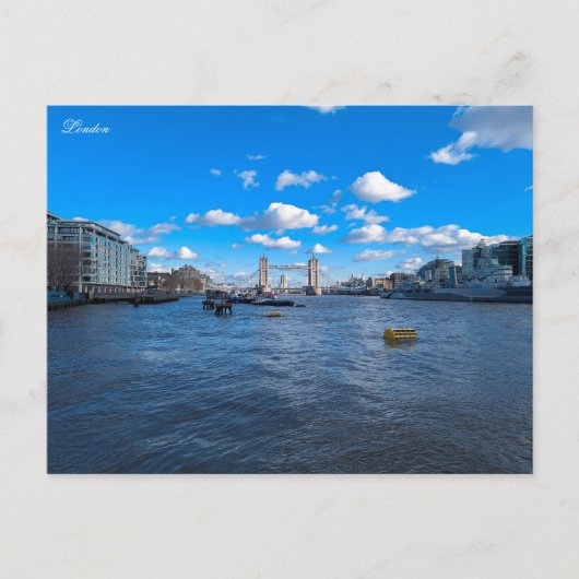 Themse und Tower Bridge Postkarte (Vorderseite)