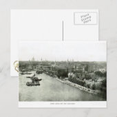 Themse von der Tower Bridge 1900 Postkarte (Vorne/Hinten)
