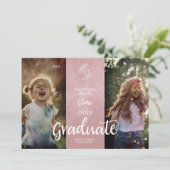 Then & Now Rose Graduation Photo Metal Texture (Stehend Vorderseite)