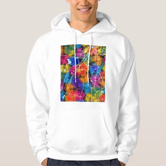 Theni Tamil Nadu City Map Hoodie (Vorderseite)