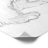 "Theo" Ferret Zeichnend Poster (Ecke)