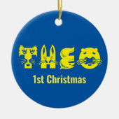 Theo First Christmas Keramik Ornament (Vorne)