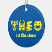 Theo First Christmas Keramik Ornament (Links)