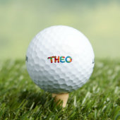 THEO Name in lebendigem Häkelmuster Golfball (Insitu T-Shirt)