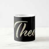 Theo Name whitegold Tasse Teetasse Kaffeetasse (Mittel)
