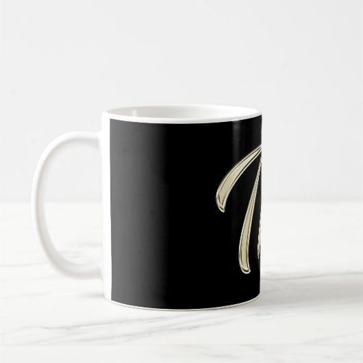 Theo Name whitegold Tasse Teetasse Kaffeetasse (Links)