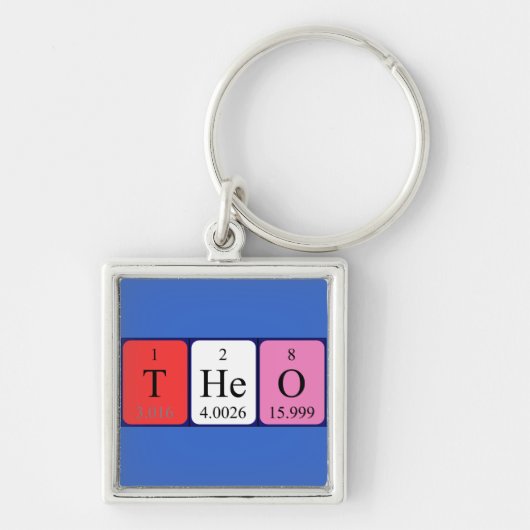 Theo periodic table name keyring schlüsselanhänger (Vorne)