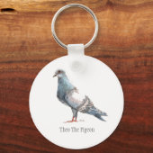 "Theo The Pigeon" Bird Keyring Schlüsselanhänger (Vorderseite)