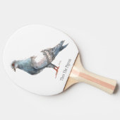 'Theo The Pigeon' Bird Ping Pong Paddle Tischtennis Schläger (Seitenansicht)