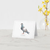 "Theo The Pigeon"-Grüße-Karte Karte (Gelbe Blume)