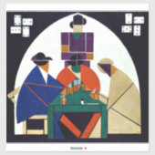 Theo van Doesburg - Kartenspieler Aufkleber (Blatt)