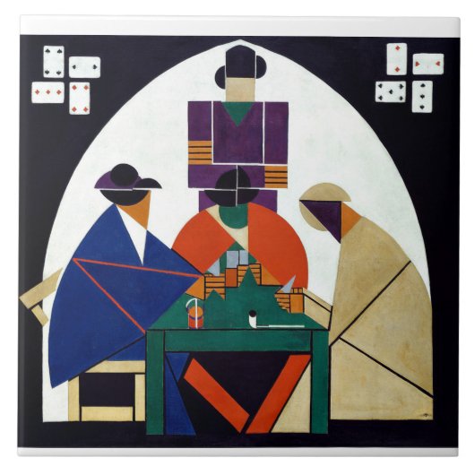 Theo van Doesburg - Kartenspieler Fliese (Vorderseite)