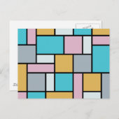 Theo Van Doesburg - Komposition 17 - Mondrian Art Postkarte (Vorne/Hinten)