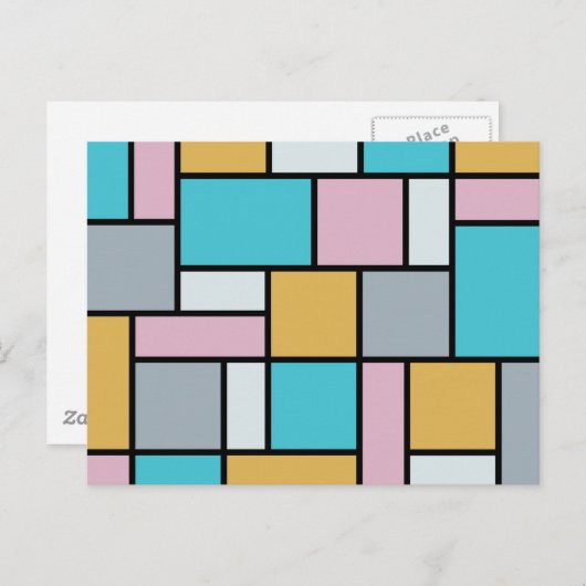 Theo Van Doesburg - Komposition 17 - Mondrian Art Postkarte (Vorne/Hinten)