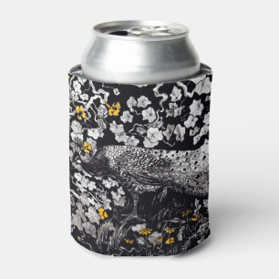 Theo Van Hoytema Retro Peacock Clip Art Black und Dosenkühler