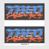 Theo Vorname Name Graffiti Aufkleber Sticker (Blatt)
