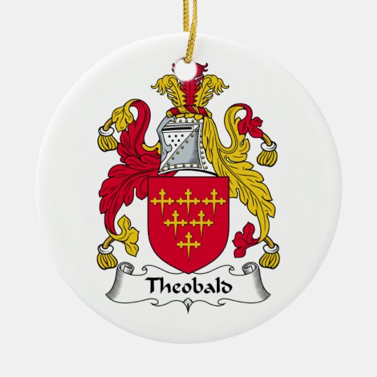 Theobald Familienwappen Keramikornament (Vorne)