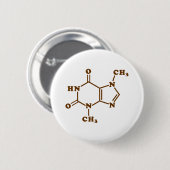 Theobrominmolekulare chemische Formel Button (Vorne & Hinten)