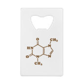 Theobrominmolekulare chemische Formel Geldbeutel Flaschenöffner (Rückseite)