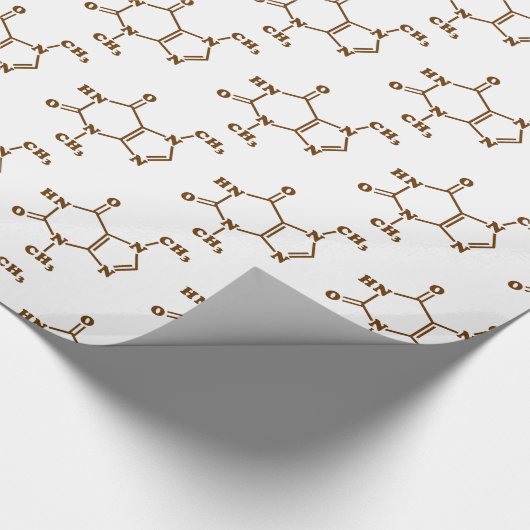 Theobrominmolekulare chemische Formel Geschenkpapier (Ecke)