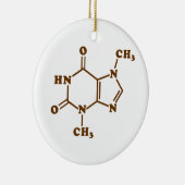 Theobrominmolekulare chemische Formel Keramik Ornament (Rechts)