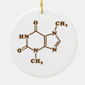 Theobrominmolekulare chemische Formel Keramik Ornament (Hinten)