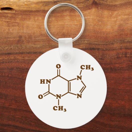 Theobrominmolekulare chemische Formel Schlüsselanhänger (Vorderseite)