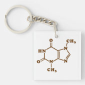 Theobrominmolekulare chemische Formel Schlüsselanhänger (Vorderseite)