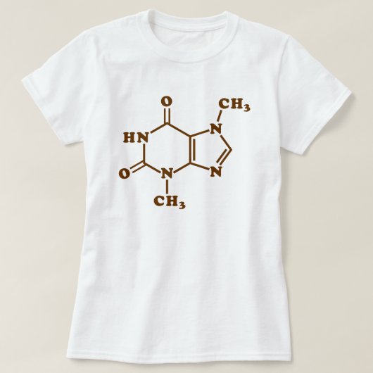Theobrominmolekulare chemische Formel T-Shirt (Design vorne)