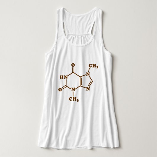 Theobrominmolekulare chemische Formel Tank Top (Design Vorderseite)